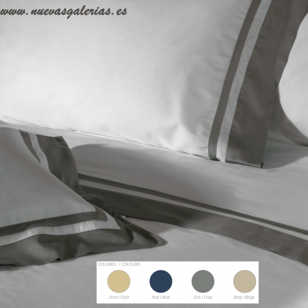 Bassols Completo Lenzuola Bassols | Lugano - 1 Set lenzuola Lugano di Bassols 100% cotone egiziano Raso mercerizzato 300 fili. 3