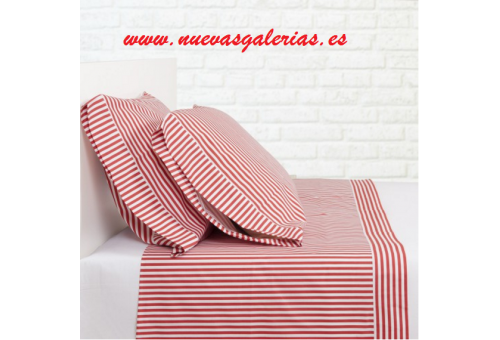 Bassols Completo Lenzuola Sailor Rojo | Bassols - 1 Set di lenzuola Sailor Red di Bassols 100% cotone egiziano Capelli mercerizz