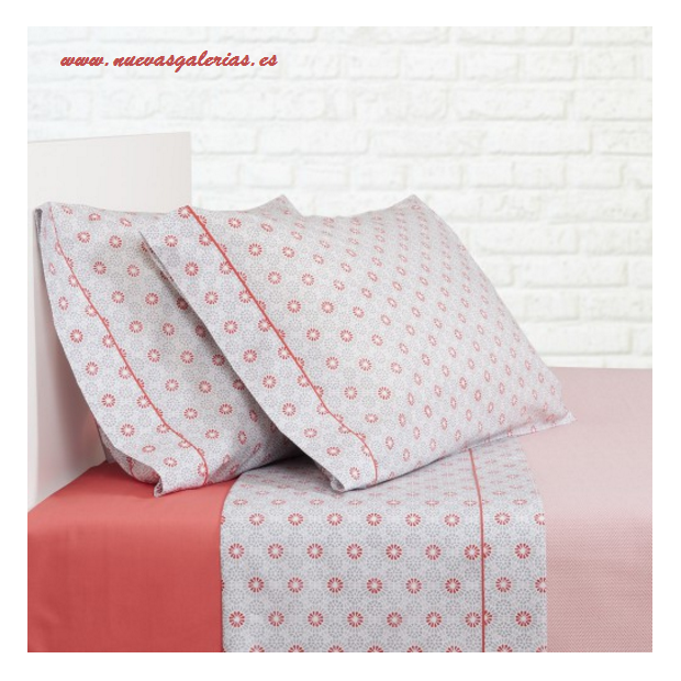 Bassols Completo Lenzuola Ica Rojo | Bassols - 1 Set di lenzuola Ica Red Bassols 100% cotone egiziano Capelli mercerizzati 200 f