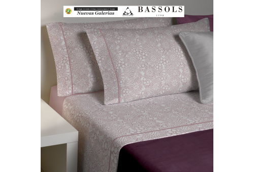 Bassols Completo Lenzuola Clover Rosa | Bassols - 1 Set di lenzuola Clover Rosa de Bassols 100% cotone egiziano filo di lana mer