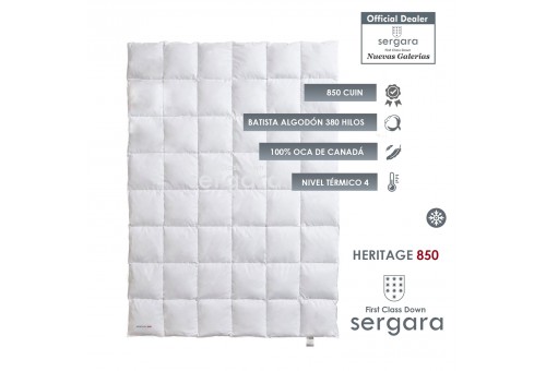 Couette Hiver Heritage 850 100% Duvet D'oie | Sergara