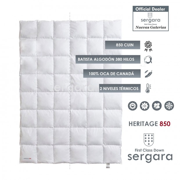 Sergara Heritage 850 Fill Power Made to Measure Down Comforter