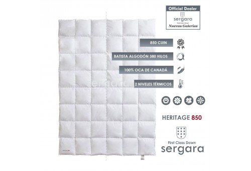 Couette à mesure Heritage 850 100% Duvet D'oie | Sergara