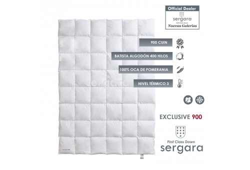 Couette Chaudé Exclusive 900 100% Duvet D'oie | Sergara