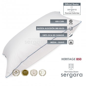 Sergara Heritage 850 Fill Power Goose Down Pillow | Soft
