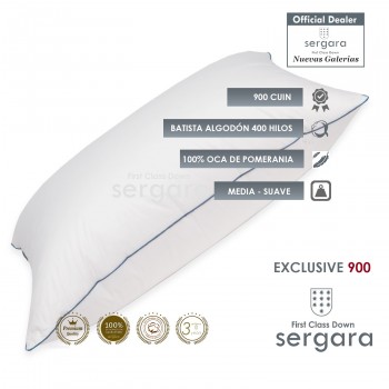 Sergara Exclusive 900 Oreiller 100% Duvet d´Oie | doux