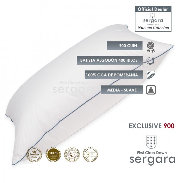 Cuscino d´Oca Sergara Exclusive 900 | Morbido