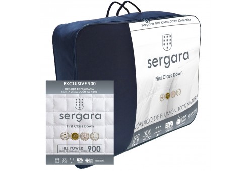 Sergara Exclusive 900 Oreiller 100% Duvet d´Oie | doux
