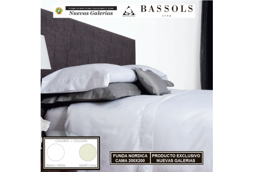 Bassols Copripiumino Cama 200x200 Luxor | Bassols - 1 Copripiumini Luxor by Bassols 100% cotone egiziano Raso mercerizzato 300 f