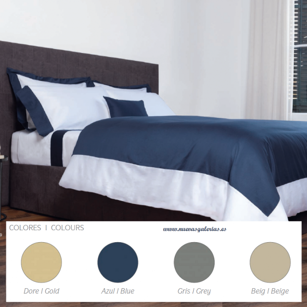 Bassols Copripiumino Bassols | Sidney - 1 Copripiumino Sidney de Bassols 100% cotone egiziano Raso mercerizzato 300 fili. 3 pezz