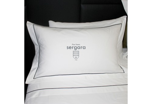 Completo Lenzuola Sergara 600 filo cotone egiziano | Bourdon Nero
