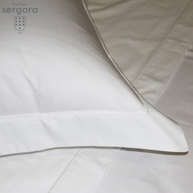 Sergara Duvet Cover 600 Thread Egyptian Cotton Sateen | White Bourdon