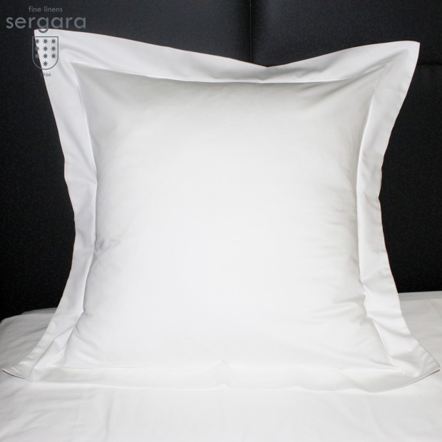 Taie D'Oreiller Carrées Sergara de coton Égyptien 600 fils | Bourdon Blanche