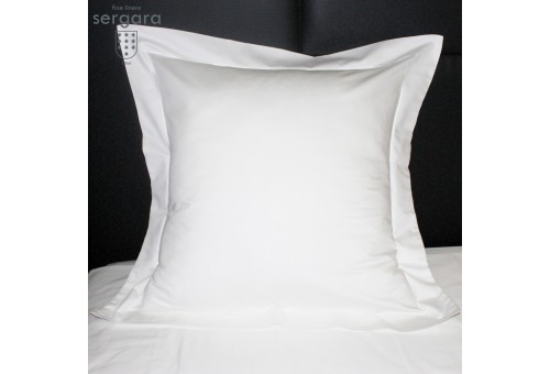 Taie D'Oreiller Carrées Sergara de coton Égyptien 600 fils | Bourdon Blanche
