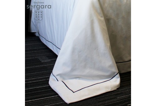 Sergara Duvet Cover 600 Thread Egyptian Cotton Sateen | Gray Bourdon