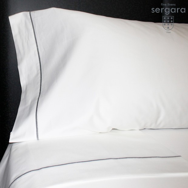 Housse de Couette Sergara de coton Égyptien 600 fils | Bourdon Grises