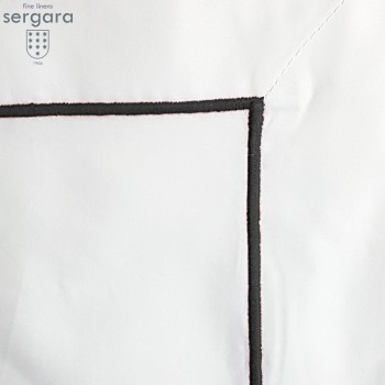 Sergara Sham 600 Thread Egyptian Cotton Sateen | Gray Bourdon