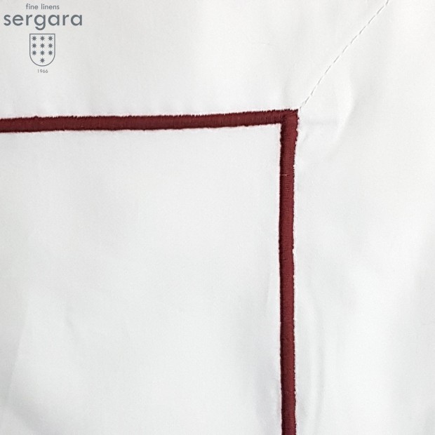 Sergara Bettwäsche Ägyptische Baumwolle 600 Fäden | Granat Bourdon