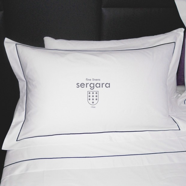 Ensemble de draps Sergara de coton Égyptien 600 fils | Bourdon Bleu