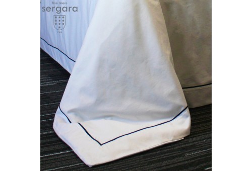 Housse de Couette Sergara de coton Égyptien 600 fils | Bourdon Bleu