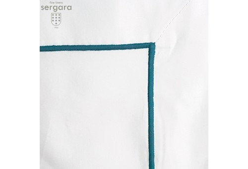 Sergara Duvet Cover 600 Thread Egyptian Cotton Sateen | Blue sky Bourdon