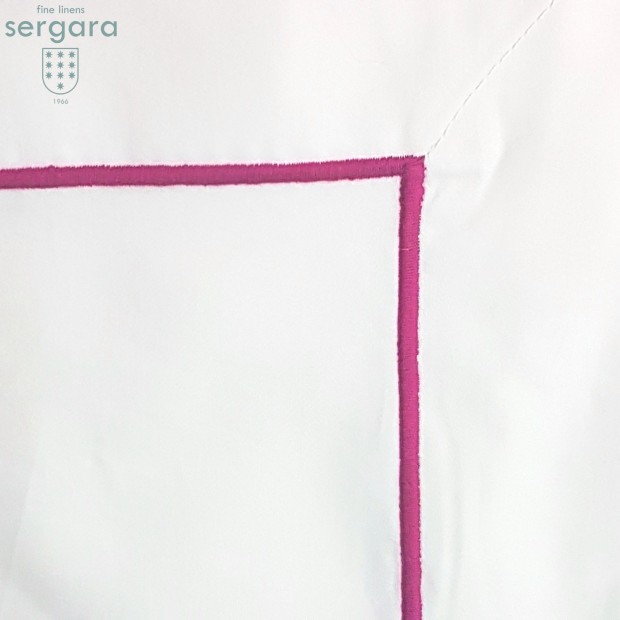 Federe Quadrate Sergara 600 filo cotone egiziano | Bourdon Rosa