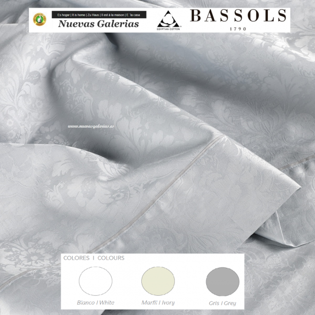 Bassols Completo Lenzuola Jade | Bassols - 1 Set di lenzuola Jade de Bassols Jacquard egiziano 100% Cotone 250 fili mercerizzato