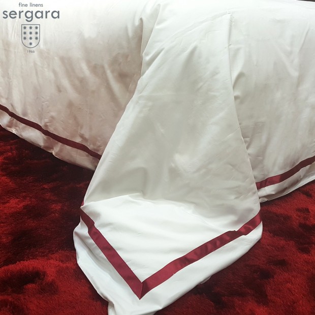 Housse de Couette Sergara de coton Égyptien 600 fils | Illusion Rouge