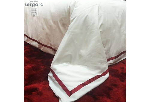 Sergara Duvet Cover 600 Thread Egyptian Cotton Sateen | Red Illusion