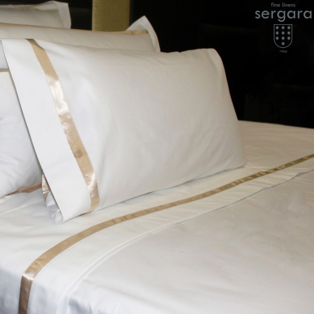 Ensemble de draps Sergara de coton Égyptien 600 fils | Illusion Beig