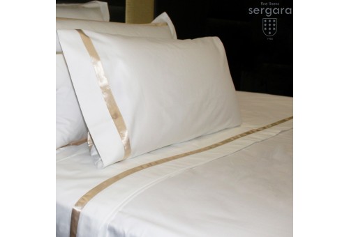 Ensemble de draps Sergara de coton Égyptien 600 fils | Illusion Beig