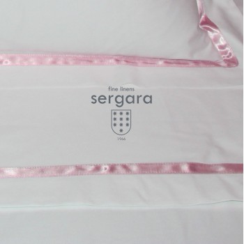 Sergara Baby Sheet Set 600 Thread Egyptian Cotton Sateen | Pink Illusion