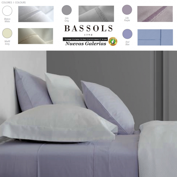 Bassols Completo Lenzuola Paris | Bassols - 1 Set di lenzuola Paris di Bassols 50% cotone 50% poliestere 180 fili. 3 pezzi, gara