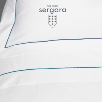 Sergara Baby Sheet Set 600 Thread Egyptian Cotton Sateen | Ligth Blue Bourdon