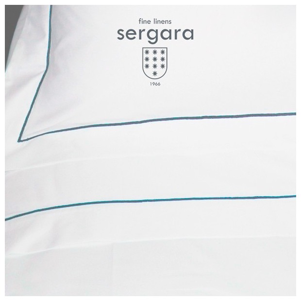 Sergara Baby Sheet Set 600 Thread Egyptian Cotton Sateen | Ligth Blue Bourdon