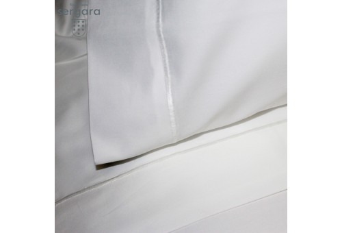 Ensemble de draps bébé Sergara de coton Égyptien 600 fils | Bourdon Blanc
