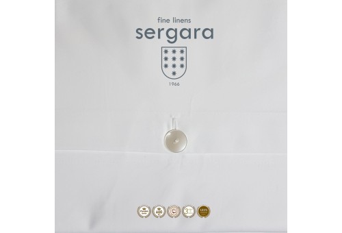 Housse de Couette bébé Sergara de coton Égyptien 600 fils | Bourdon Blanc