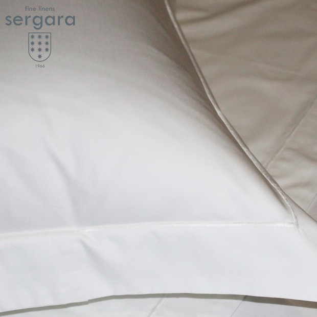 Housse de Couette bébé Sergara de coton Égyptien 600 fils | Bourdon Blanc