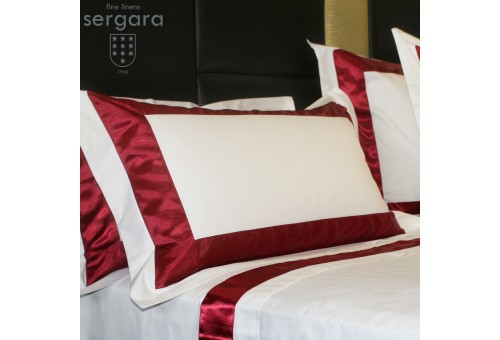 Sergara Sheet Set 600 Thread Egyptian Cotton Sateen | Red Bicolor