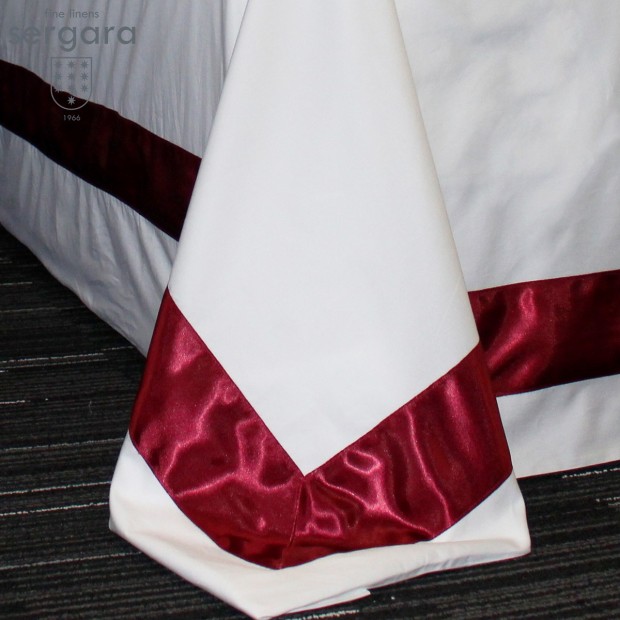 Housse de Couette Sergara de coton Égyptien 600 fils | Bicolor Rouge