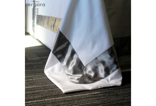 Housse de Couette Sergara de coton Égyptien 600 fils | Bicolor Grises