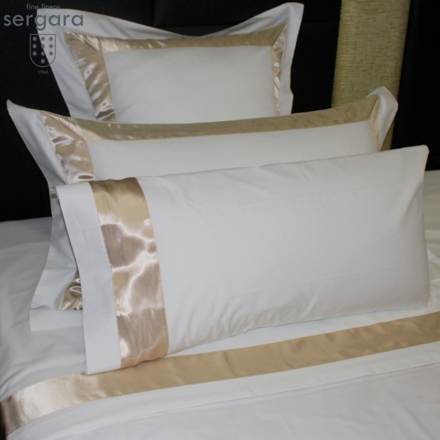 Ensemble de draps Sergara de coton Égyptien 600 fils | Bicolor Beig