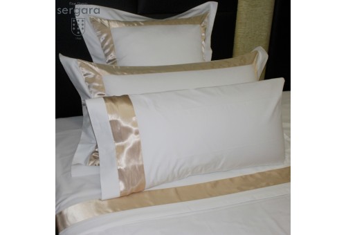 Ensemble de draps Sergara de coton Égyptien 600 fils | Bicolor Beig