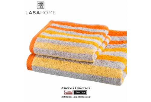 Toalla Naranja Algodón Lasaint | Pure Stripes