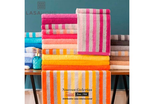 100% Cotton Bath Towel Set Orange| Pure Stripes