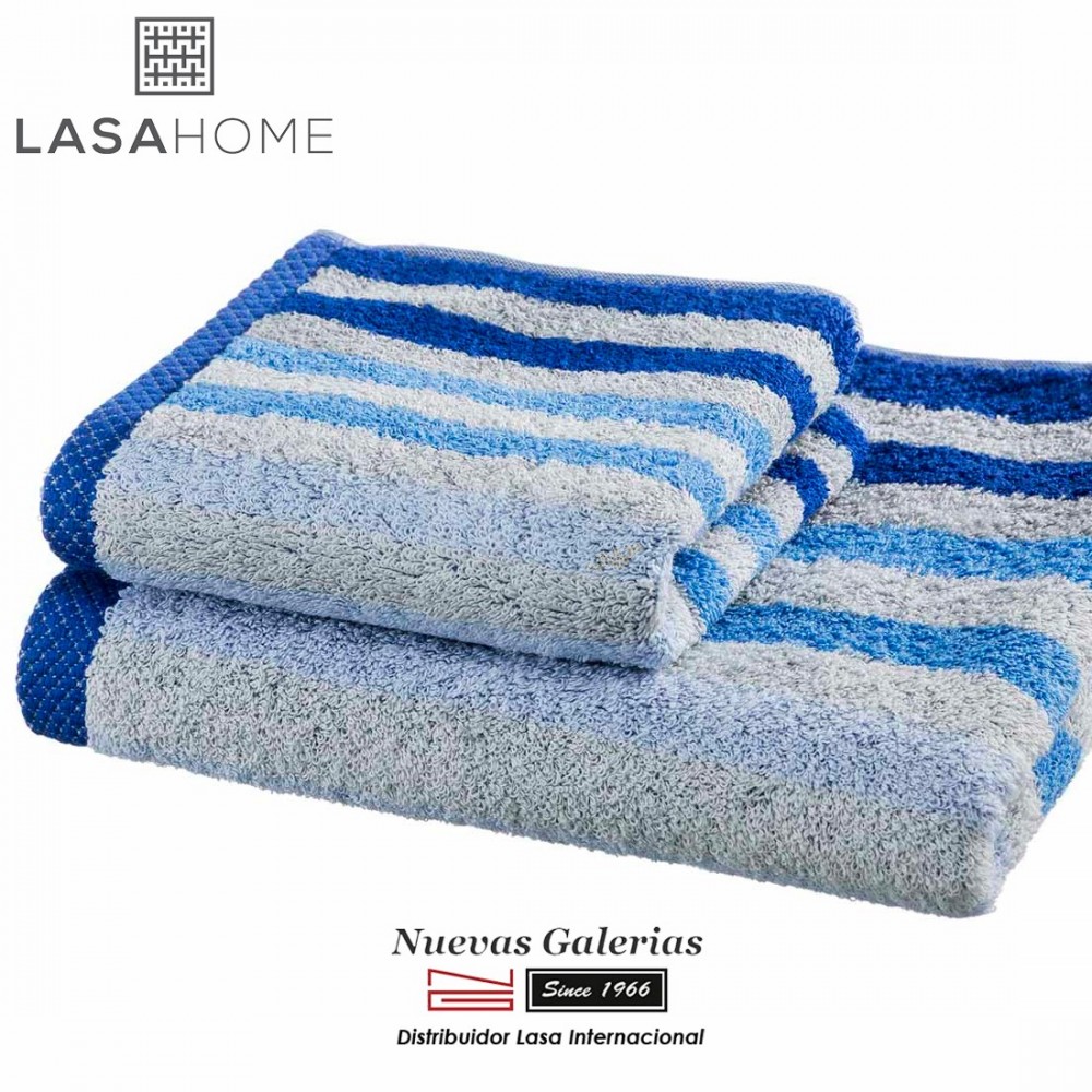 Handtuch Set Baumwolle Blau | Pure Stripes - Nuevas Galerias