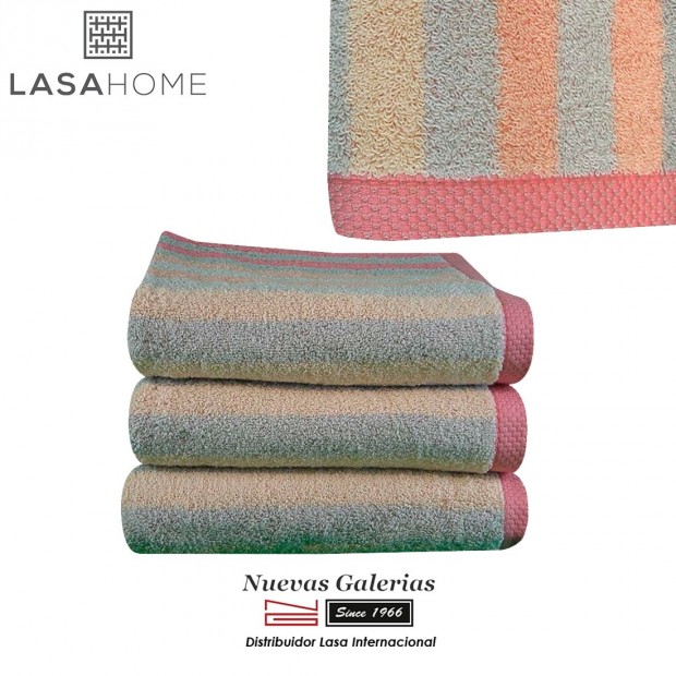 100% Cotton Bath Towel Set Pink | Pure Stripes