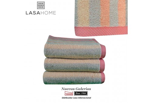 100% Cotton Bath Towel Set Pink | Pure Stripes