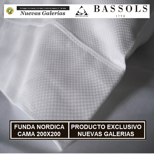 Bassols Copripiumino Cama 200x200 Soho Bl | Bassols - 1 Copripiumino Soho KINGSIZE White Bassols 100% cotone egiziano Satin Merc
