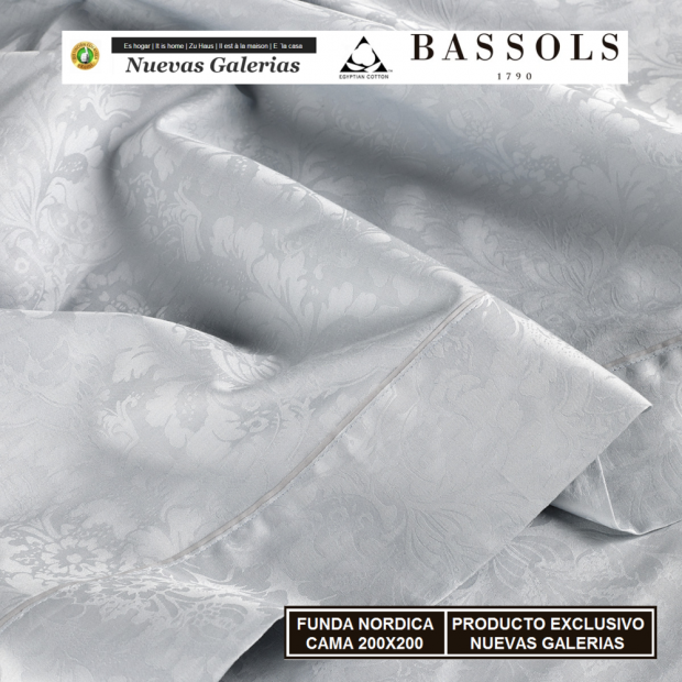 Bassols Copripiumino Cama 200x200 Jade Gris | Bassols - 1 Copripiumini Jade KINGSIZE Grigio by Bassols 100% cotone egiziano Jacq